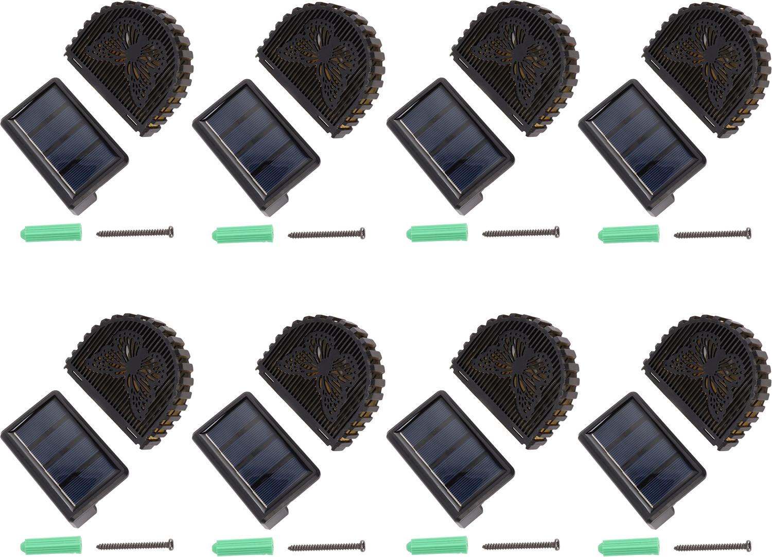 Cocosity 8 Sets Solarpanel Lampe LED dekorative Wandleuchte für Außen Hof Terrasse eingebaut in Batterie