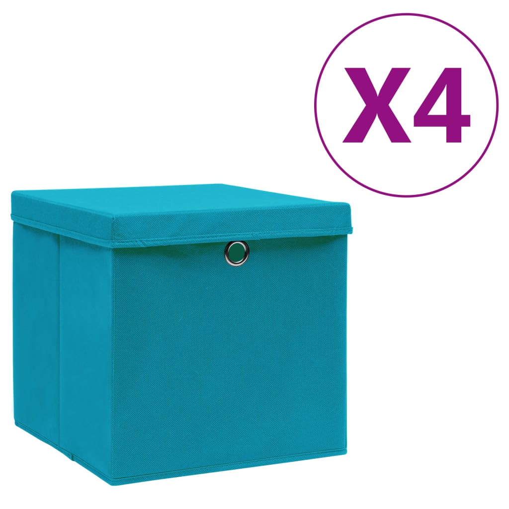 vidaXL Aufbewahrungsboxen mit Deckeln 4 Stk.