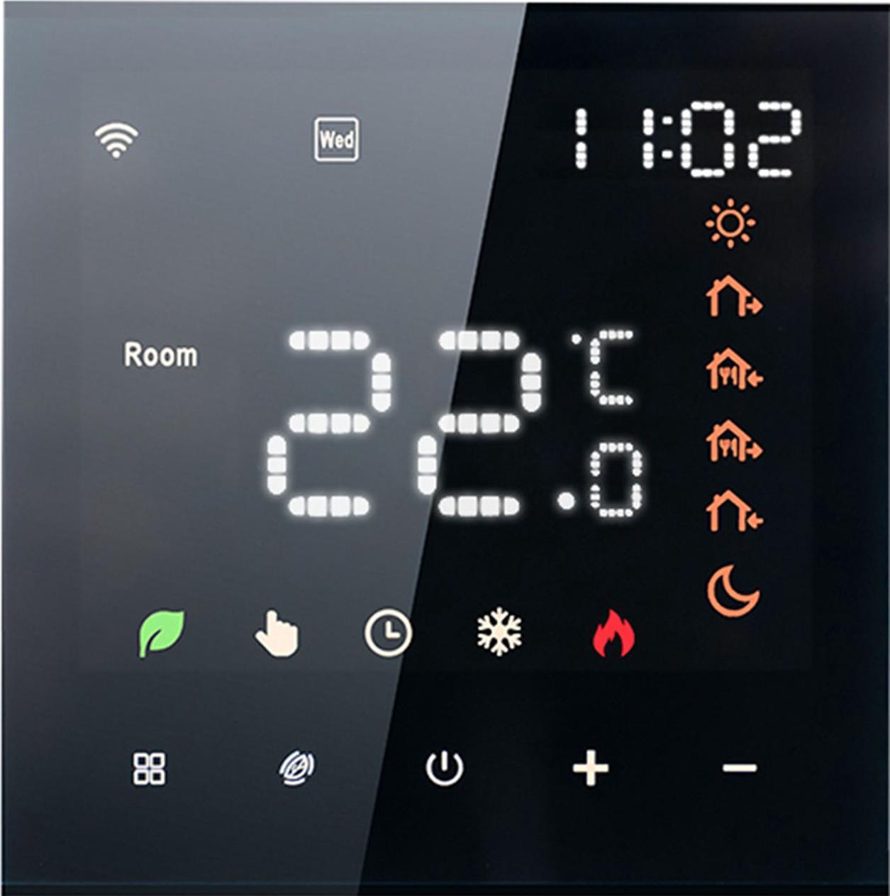 Inteligentný termostat Tuya WiFi Hlasové ovládanie 3A Digitálny programovateľný regulátor teploty podlahového vykurovania s dotykovou obrazovkou LCD Inteligentná stena pre vodu pre vodu Kompatibilný s Amazon Home