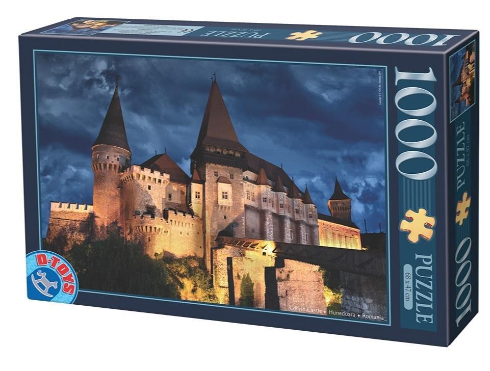 D-Toys Puzzle 1000 Rumänien, Burg Corvin bei Nacht