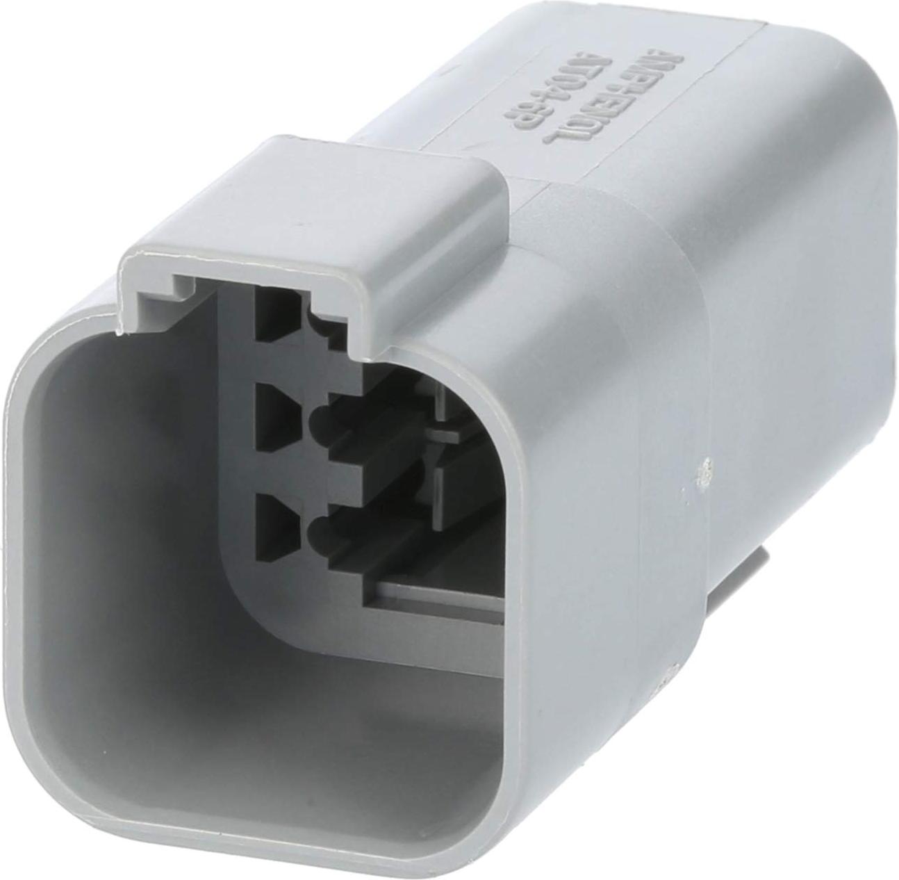 Amphenol AS-6SM 111 Kabelstecker AT-Serie Stift, 6-polig, Crimpanschluss Isolationsdurchmesser 2,24mm - 3,68mm, AT04-6P