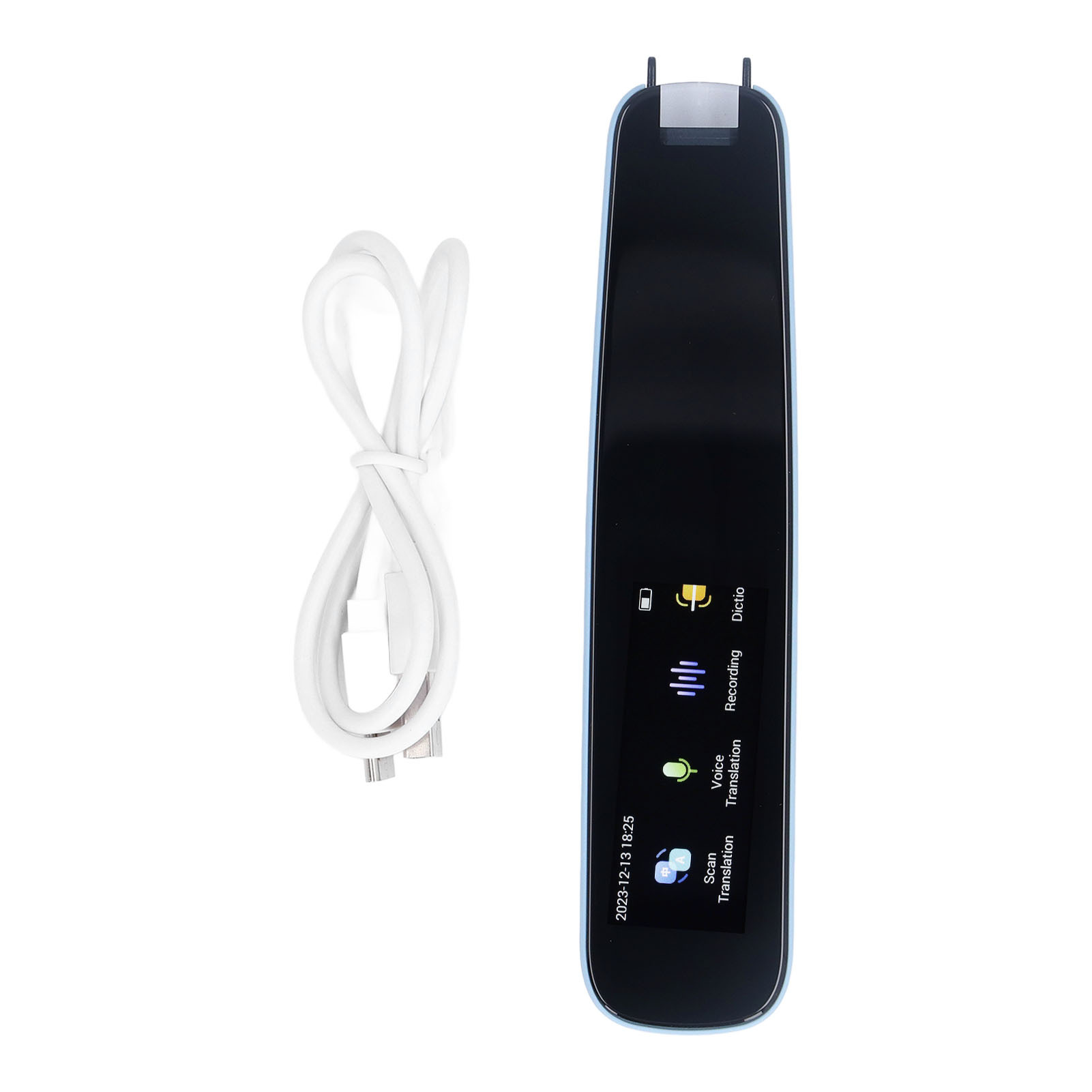 Stylo Scanner Traducteur OCR 16 Go - Fonction Enregistrement, Traduction Phrase, 2,75 Millions De Mots, Pour études, Lecture, Cours (bleu)