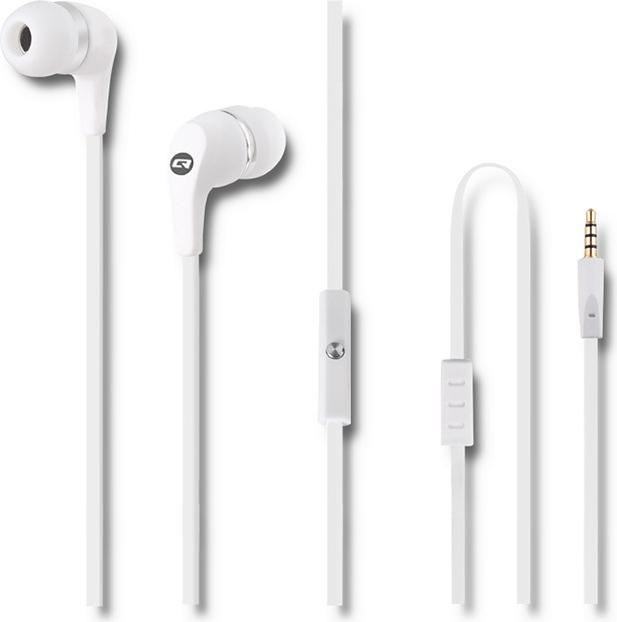 Qoltec In-Ear-Kopfhörer mit Mikrofon | Weiß 50801