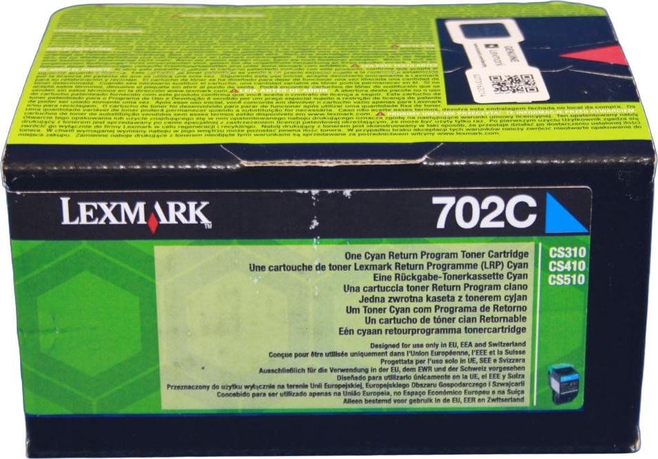 LEXMARK Toner 70C20C0 702 Cyan Rückgabe