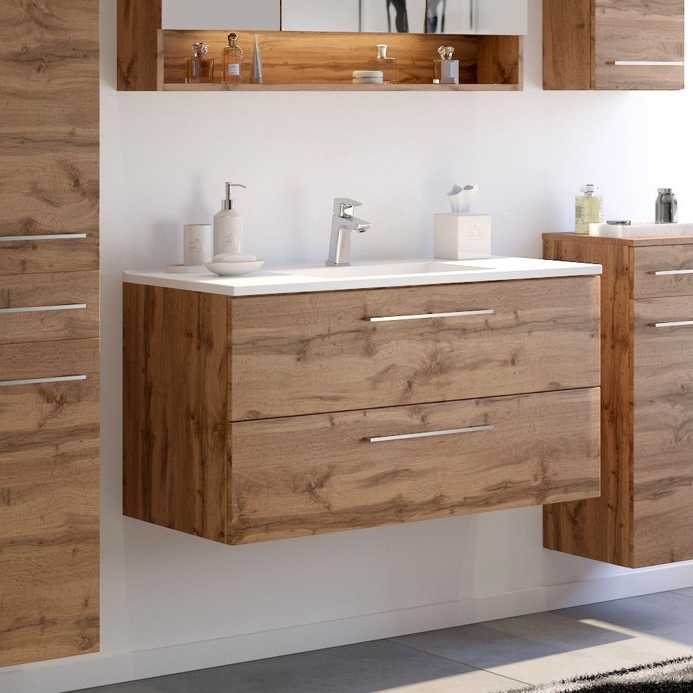 freiraum Waschtisch Waschbecken Schrank Badschrank Badtisch Badmöbel "Livorno IV" 180675
