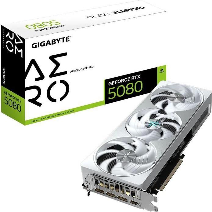Grafikkarte - GIGABYTE - GeForce RTX 5080 AERO OC SFF - 16 GB Image
