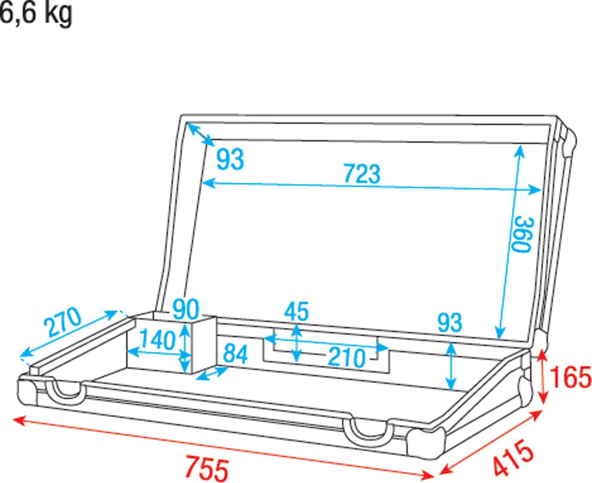 Showtec Case for Showmaster 48 Flightcase D7402