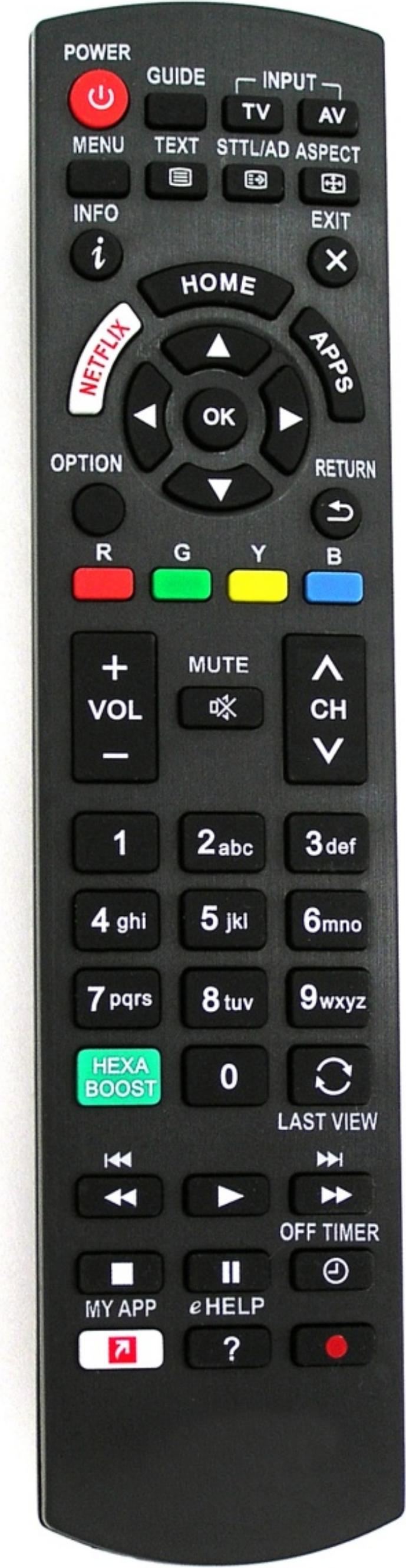 Alltro Ersatz Fernbedienung für Panasonic TV TX40CXW404 | TX40DSW504 | TX40EX620 | RM-L1378