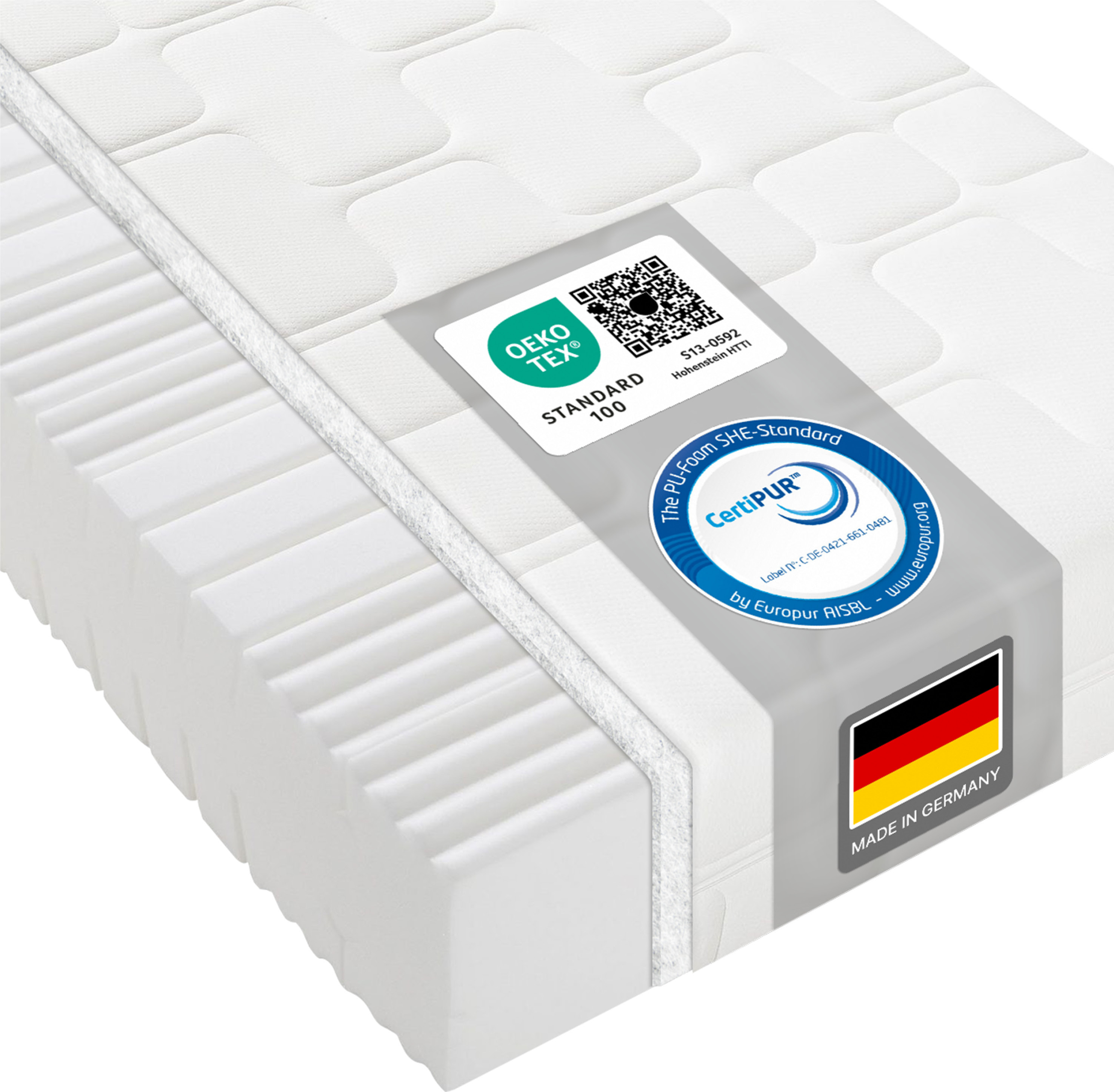 Kaltschaummatratze BeCo Grand Relax, 25 cm Komforthöhe, Germany - Härtegrad: H4 (100 kg - 140 kg), Größe: 180 x 200 cm MR200575