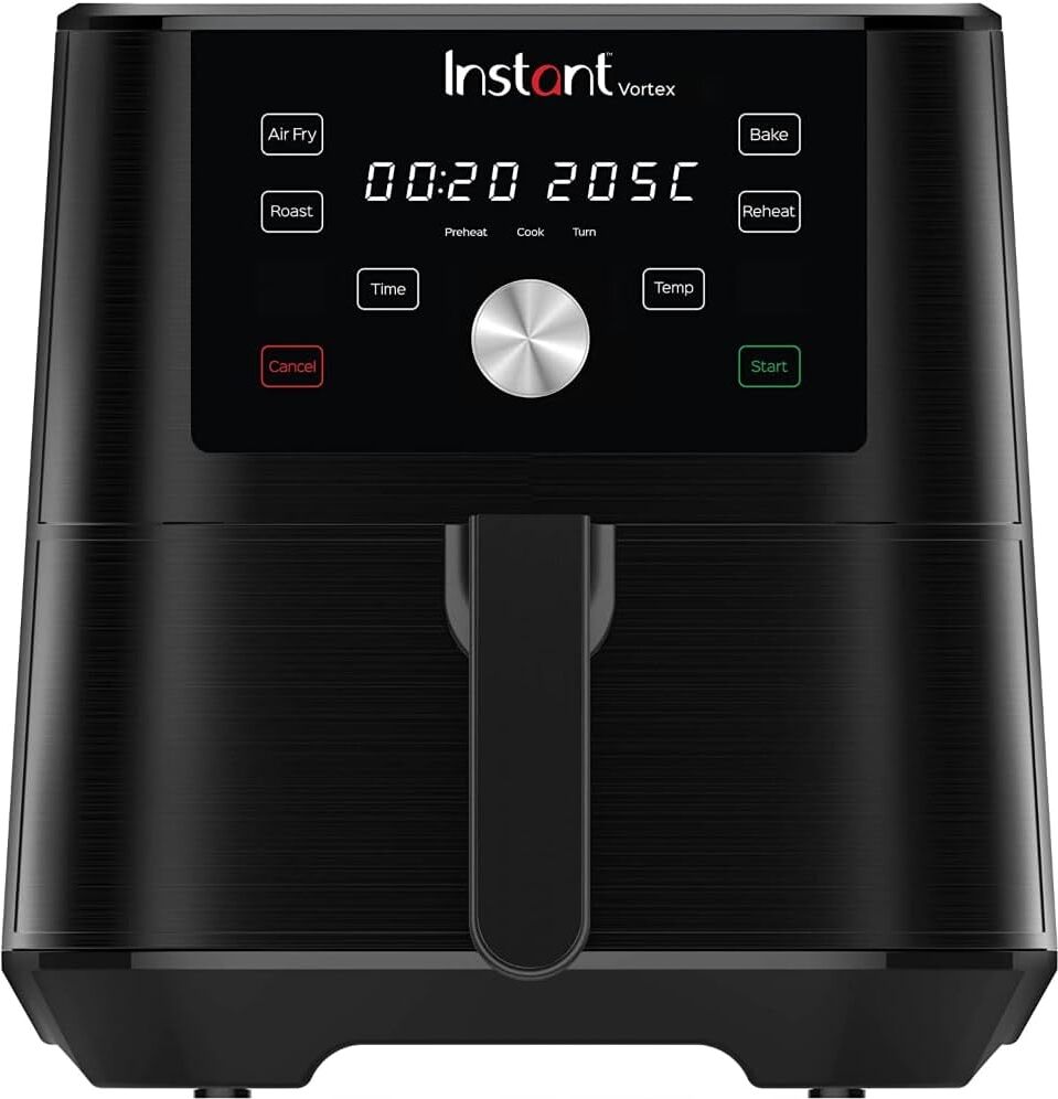 Instant Pot Vortex 6 Plus 4-in-1-Heißluftfritteuse 1700W, 3,7L - Heißluft-Frittieren, Backen, Braten, Grillen, Dehydrator und Speisenwärmer