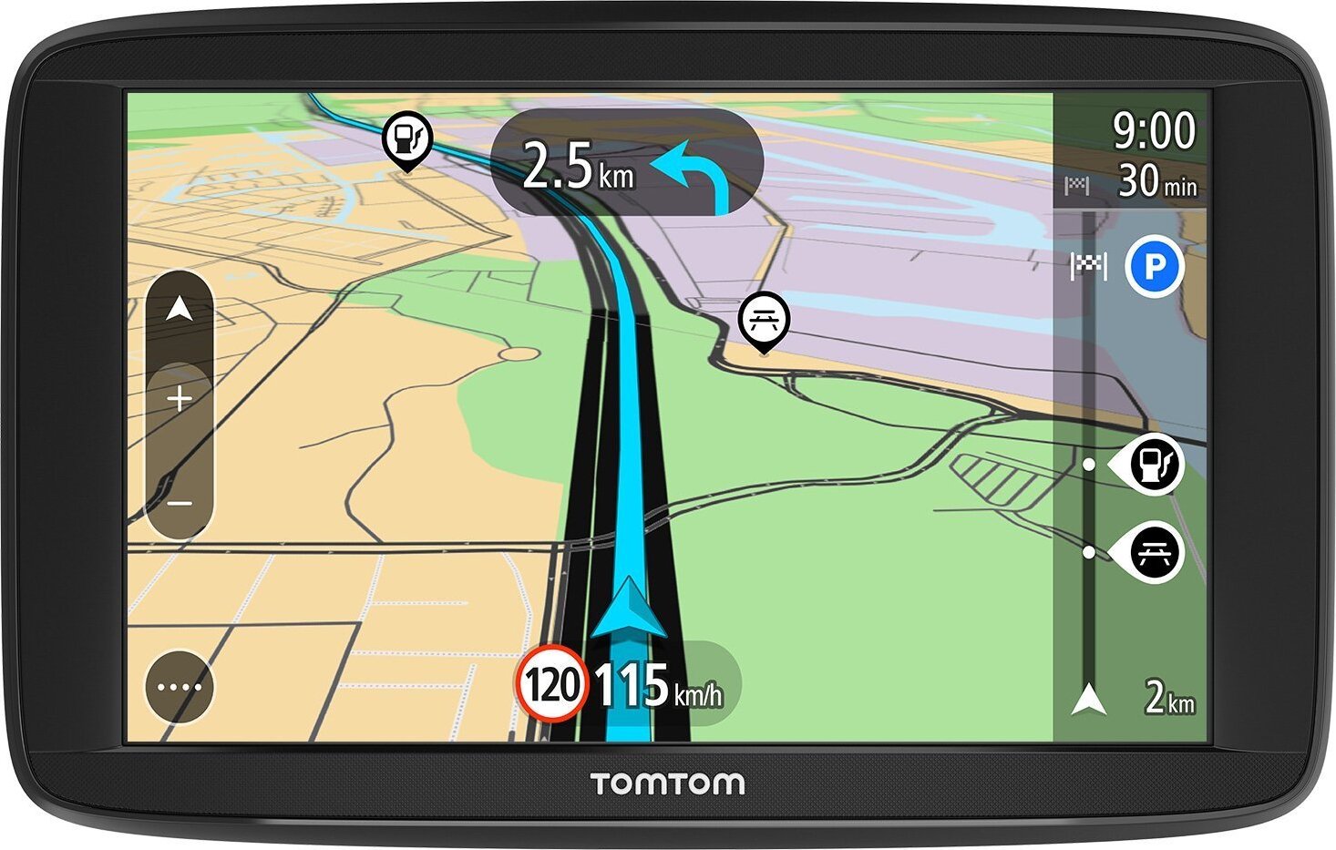 TomTom Start 62 EU-Navigationssystem 15,24 cm (6 Zoll) Display, Touchscreen, Verkehrsfunkkanal (TMC), Spurassistent, Farbe: Schwarz 1AA6.002.01