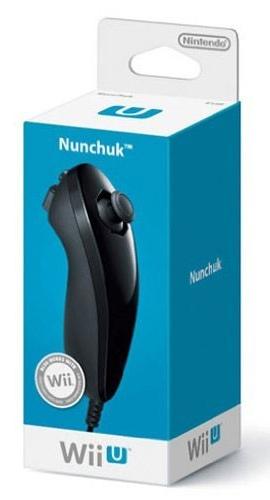 Nintendo Nunchuk, Nintendo Wii U, Wii, Nástavec na herný ovládač, Čierna, Kábel