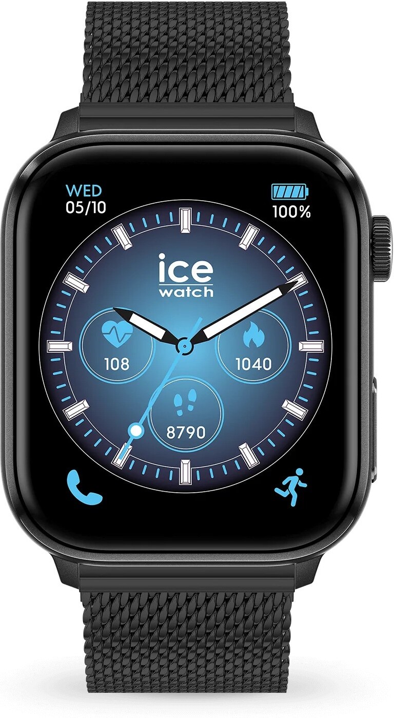 Hodinky Ice-Watch 024300 Smartwatch ICE Smart 3.0 Black s milánskym náramkom
