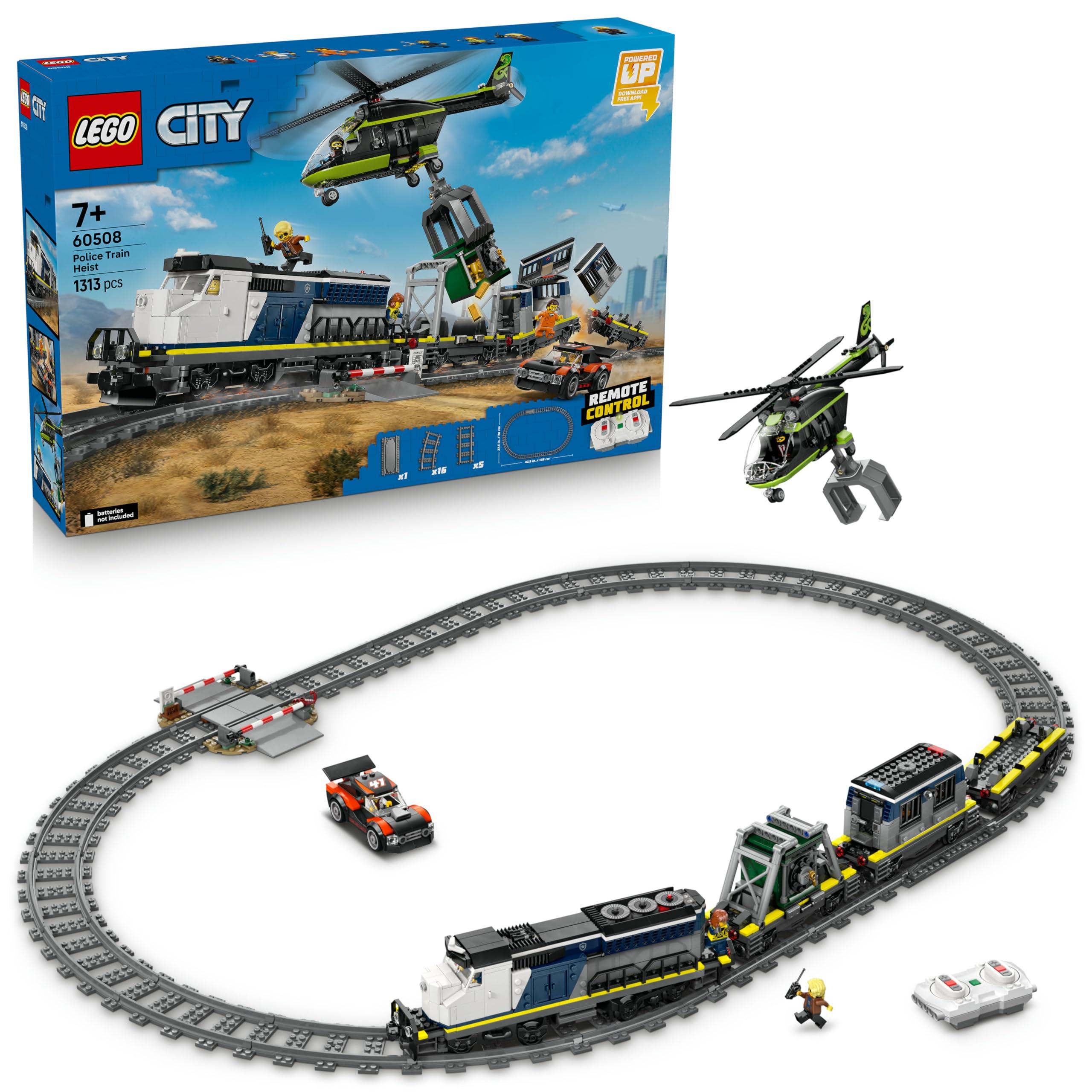 LEGO City Lúpež v policajnom vlaku, Stavebnica, 7 rok / roky, Plast, 1313 kusov, 2,7 kg