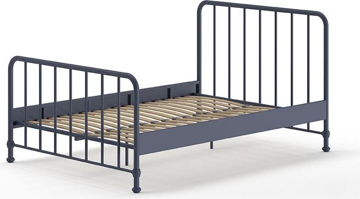 Metallbett Kay 147x207x110 Einzelbett Metall Blau matt