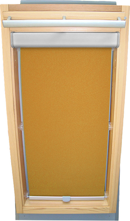 Sonnenschutz-HH Rollo für VELUX Dachfenster Abdunkelung Komfort Premium mit Blende und Haltekrallen GGL/GPL/GGU/GPU - FK06 - ocker 2020015360
