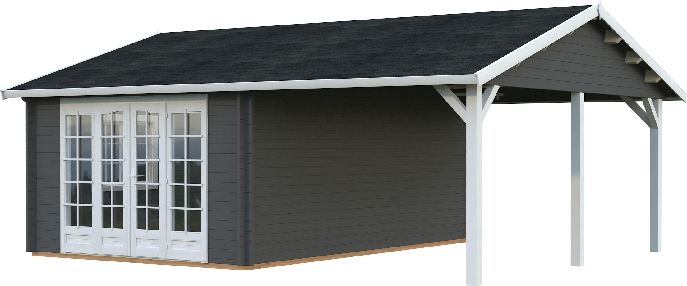 Palmako Gartenhaus Irene 19,0+16,2 m2 - 44mm naturbelassen