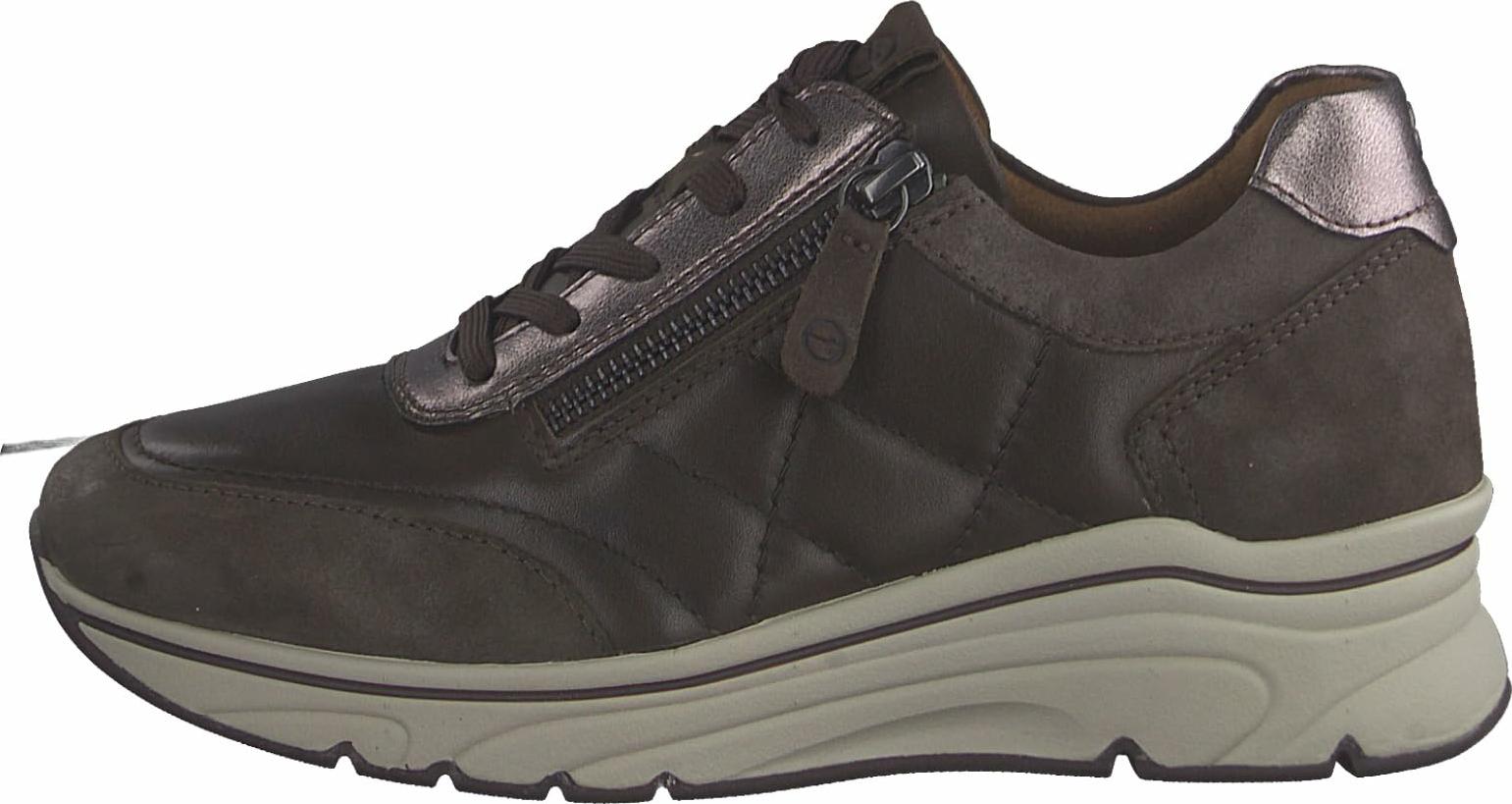 Damen Sneaker PURE RELAX silber von TAMARIS aus Leder von Größe 36 bis 41 237-37-00001