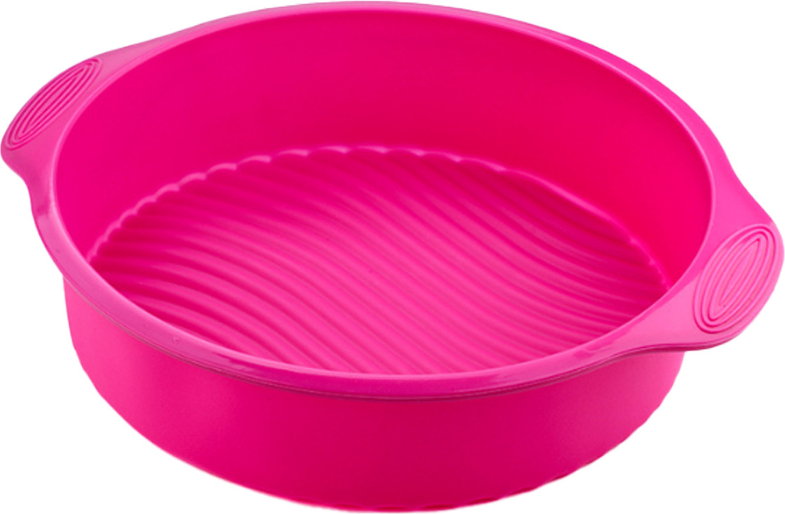 Mmgoqqt Runde 9-Zoll-Kuchenform aus Silikon, nostick-Brotbackform für die Heimküche und Bäckerei (Pink) Kau-XJH-LA-20250220-888