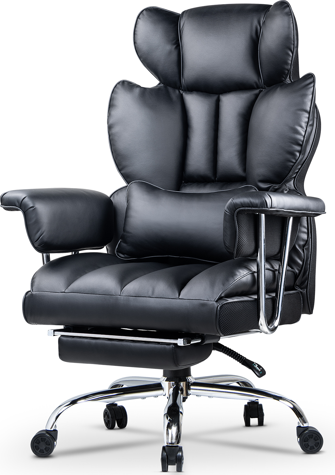 Sedia per computer Sedia da gioco girevole con schienale alto con poggiapiedi Scrivania in pelle PU Sedia da scrivania for computer Sedia da ufficio ergonomica con poggiatesta e supporto lombare