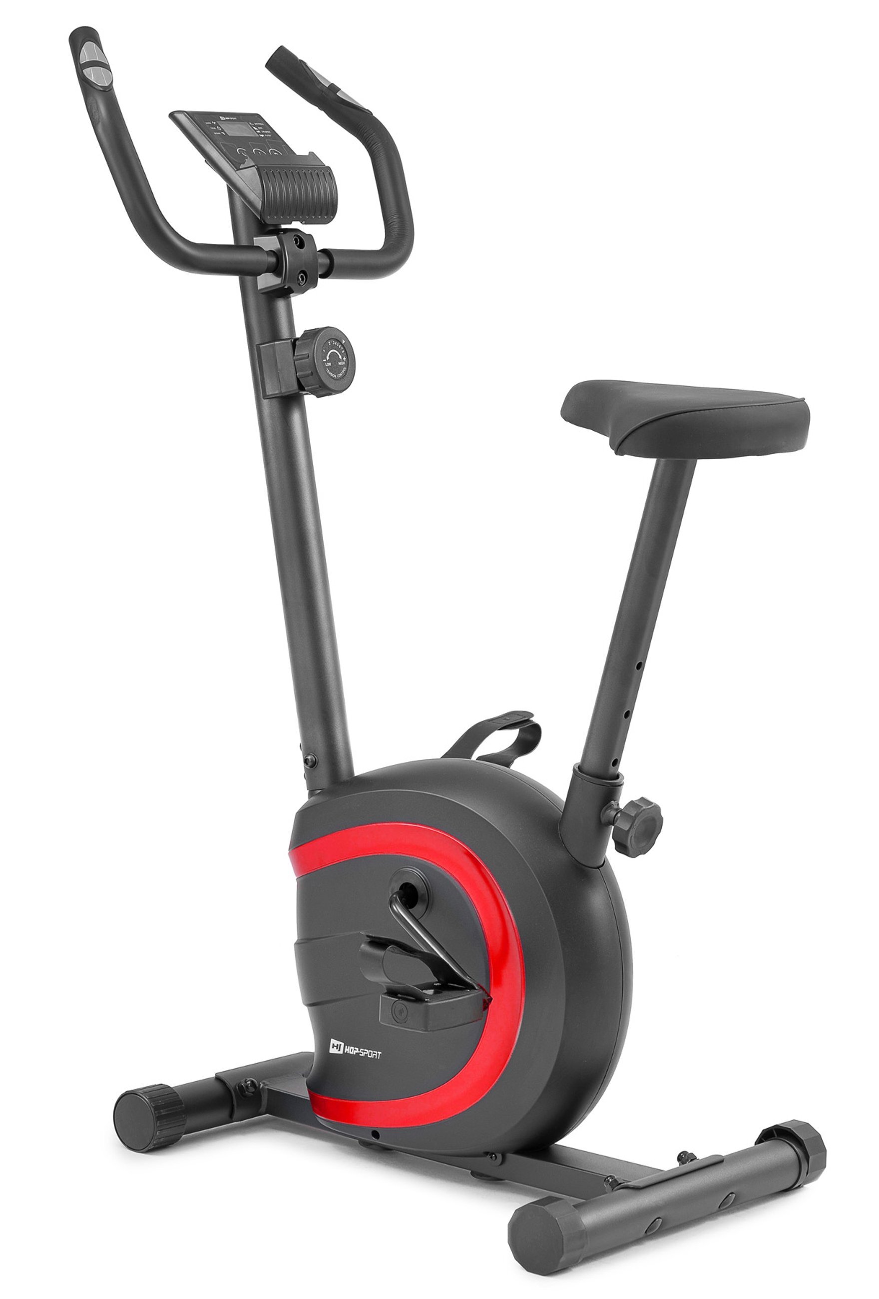 Hop-sport Magnetický rotoped | Stacionárny bicykel do 120kg | Tréningový rotoped | Červený rotoped