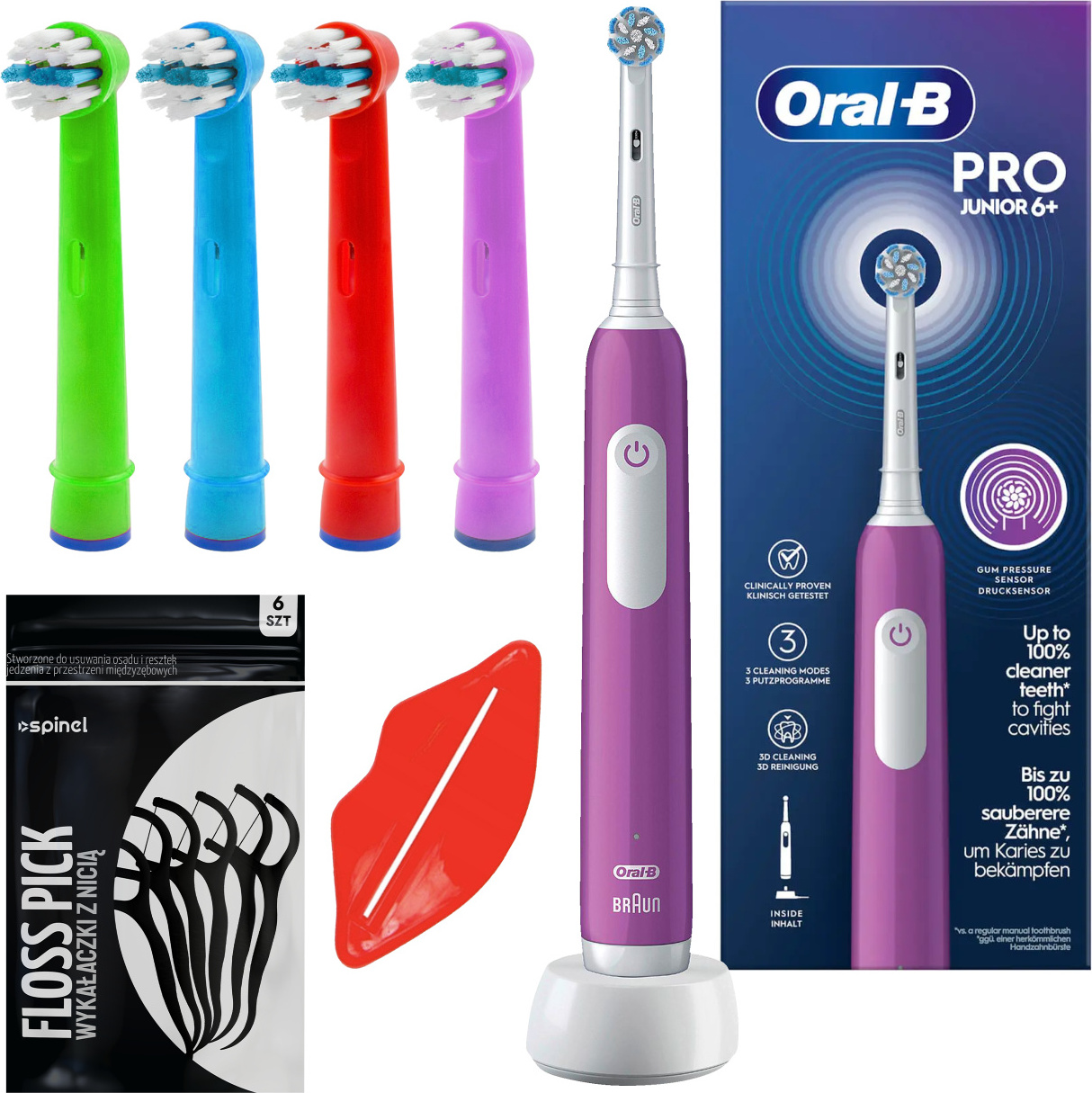 Príslušenstvo K Zubným Kefkám Oral-B Junior 6+ Pro Fialová