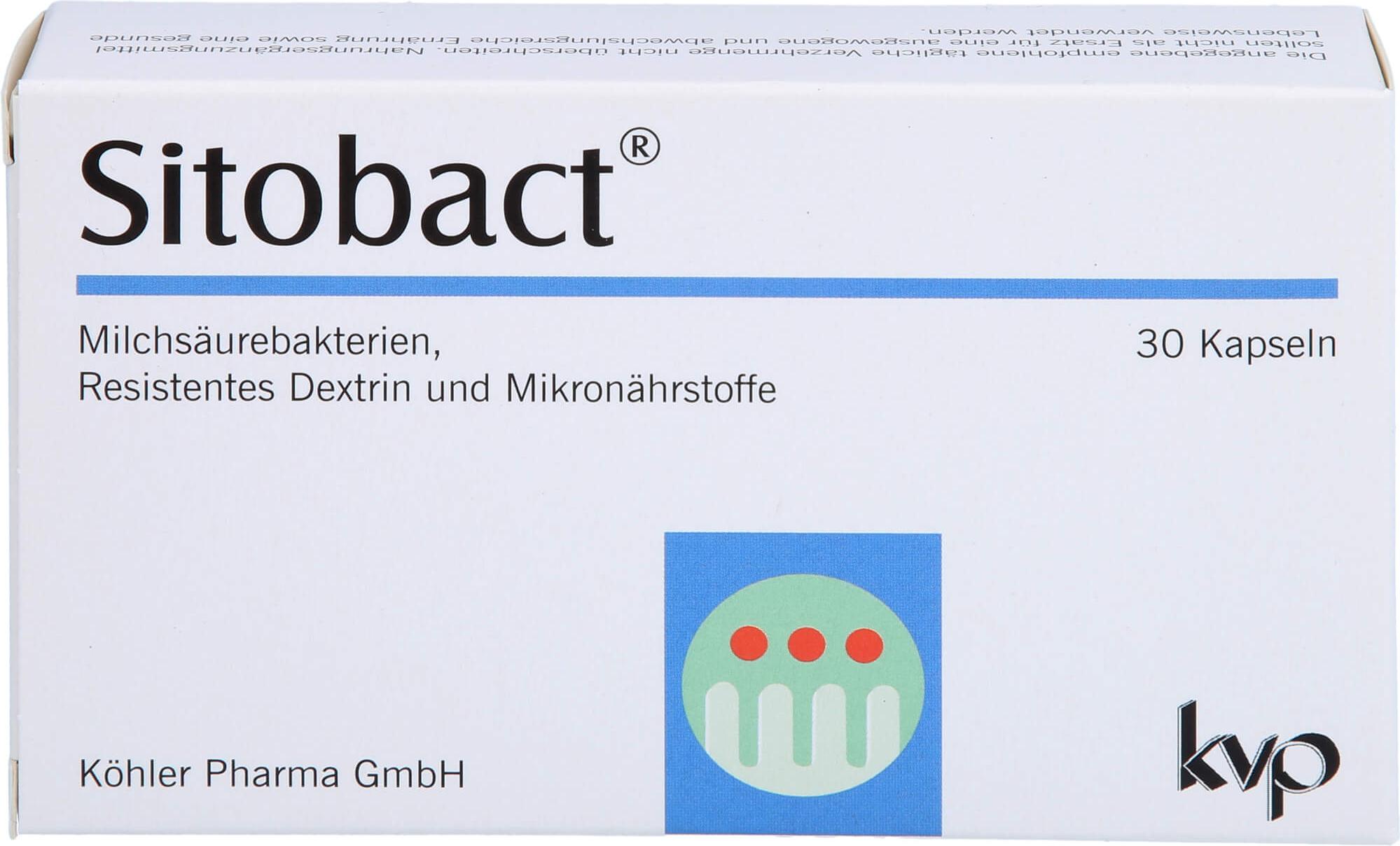 Köhler Pharma GmbH Sitobact Kapseln mit Milchsäurebakterien, 30 St. Kapseln 07396745