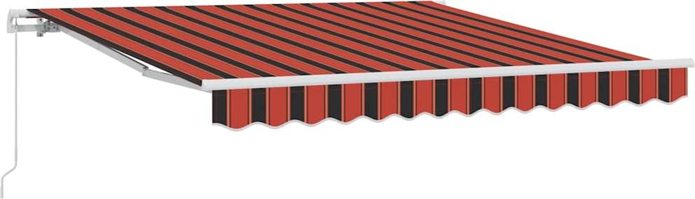 Einziehbare Markise Orange und Braun 350 x 250 cm