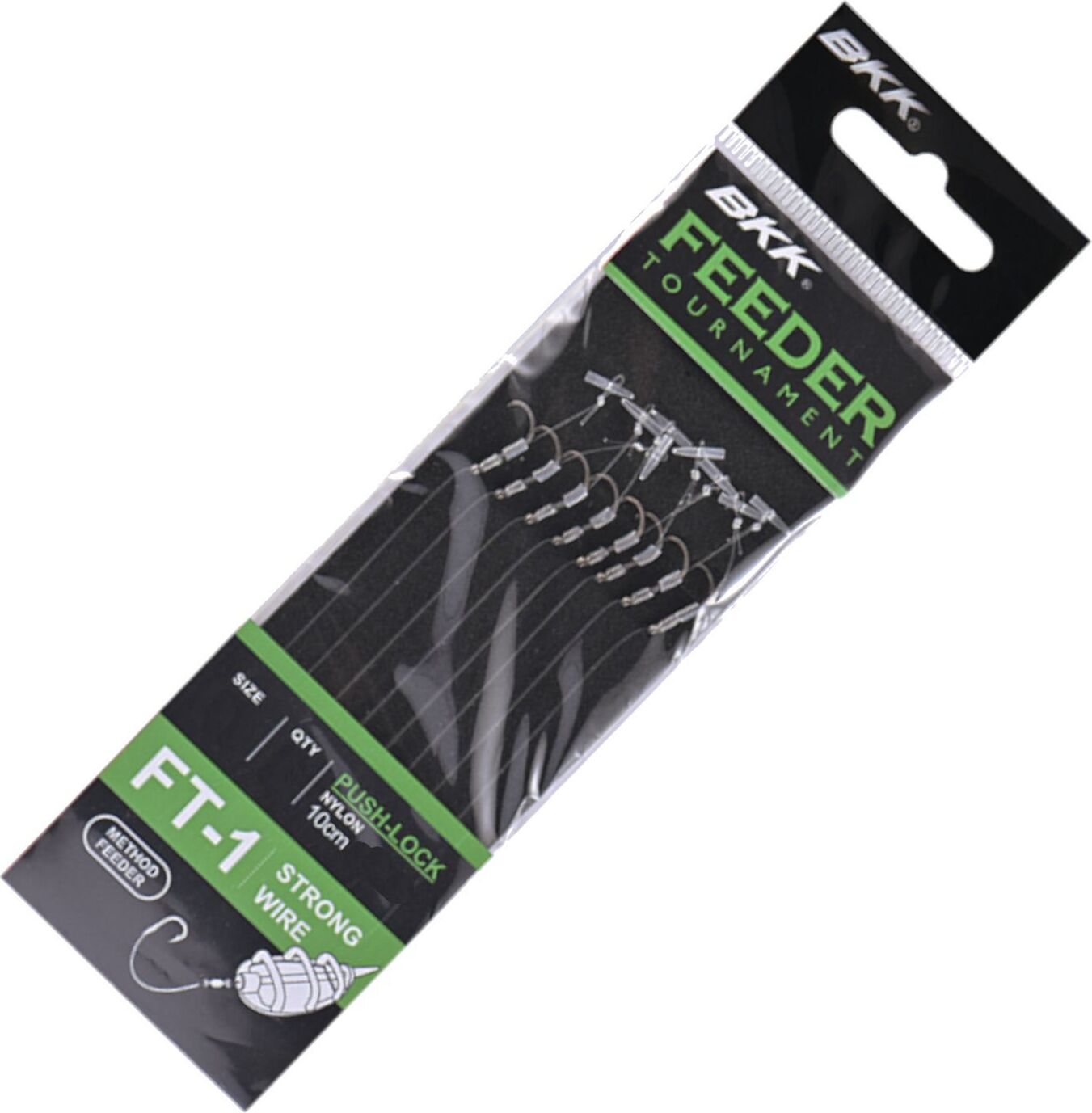 BKK Feeder Tournament FT-1 push-lock #12 gebundener Feederhaken A-BW-5024