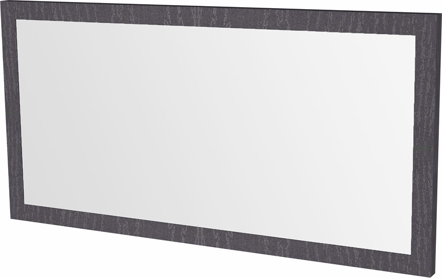KZOAO BARCELONA Spiegel 100x50 cm, Eiche schwarz Rahmen, 3 cm tief, feuchtigkeitsresistent 275-M-100-OAK