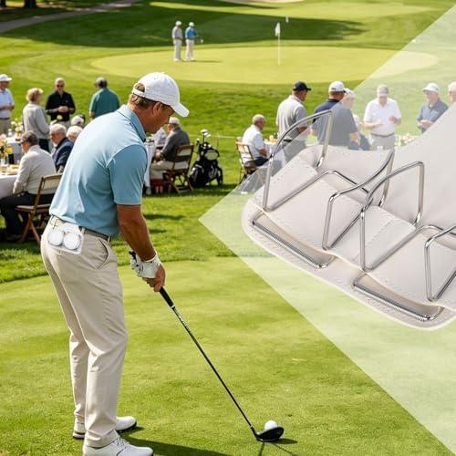 Markenlos Golfballhalter für die Tasche mit abnehmbarem Clip | Freihändige Aufbewahrung von Golfbällen und Golftees für Garage, Außenbereich, Innenbereich, Grün, Training, Simulator, Schießübung und Putten