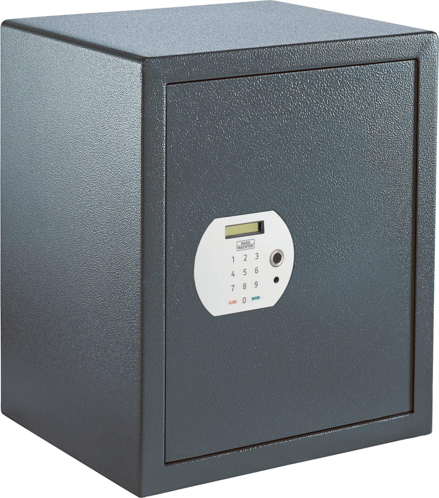 BURG-WÄCHTER PS 140 E FP, Wandtresor, Grau, Elektronisch, Lesegerät für den Fingerabdruck, 59,8 l, Stahl, 1 Regale 177577