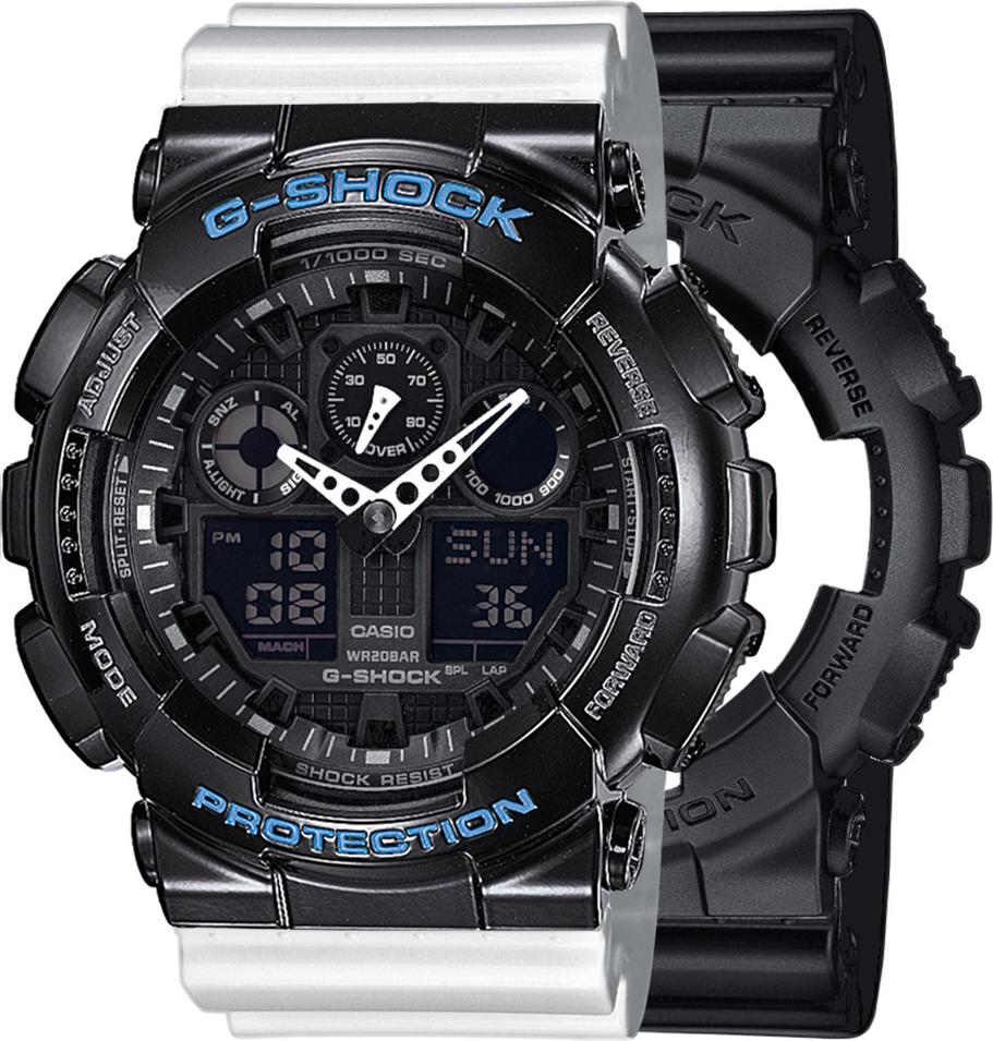 Casio G-Shock SET GA-100-1A1ER hodinky + BEZEL 10407691 + BAND 10347710 20BAR