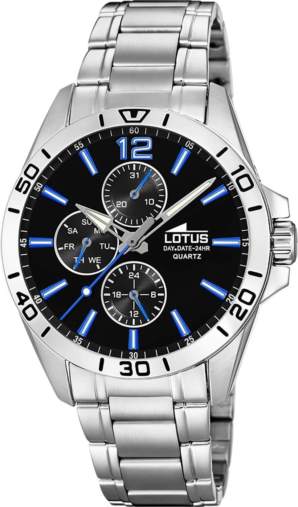 Lotus Armbanduhr Date Multifuncion Black - Blue 18812/4