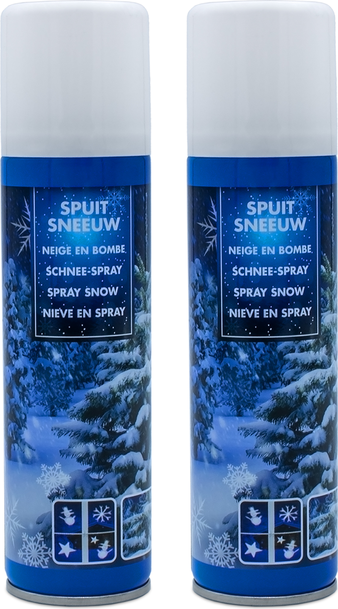 1.10 snehový sprej so šablónami - 2 kusy po 150 ml - umelý sneh (2 kusy)
