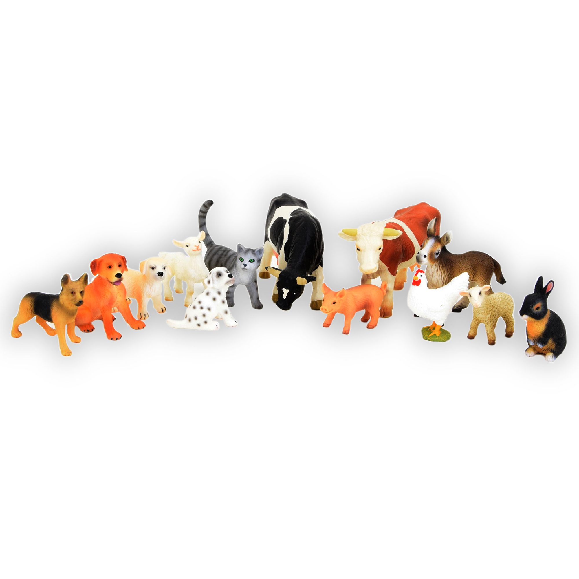 Bauernhof Tierfigur Spielfiguren Set aus Kunststoff 