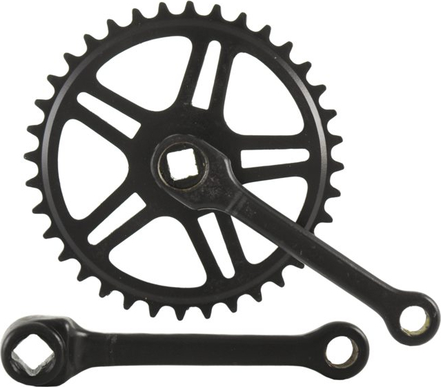 Vinty Crank Set 36T. Spieellos 130 mm 1 8 Schwarz