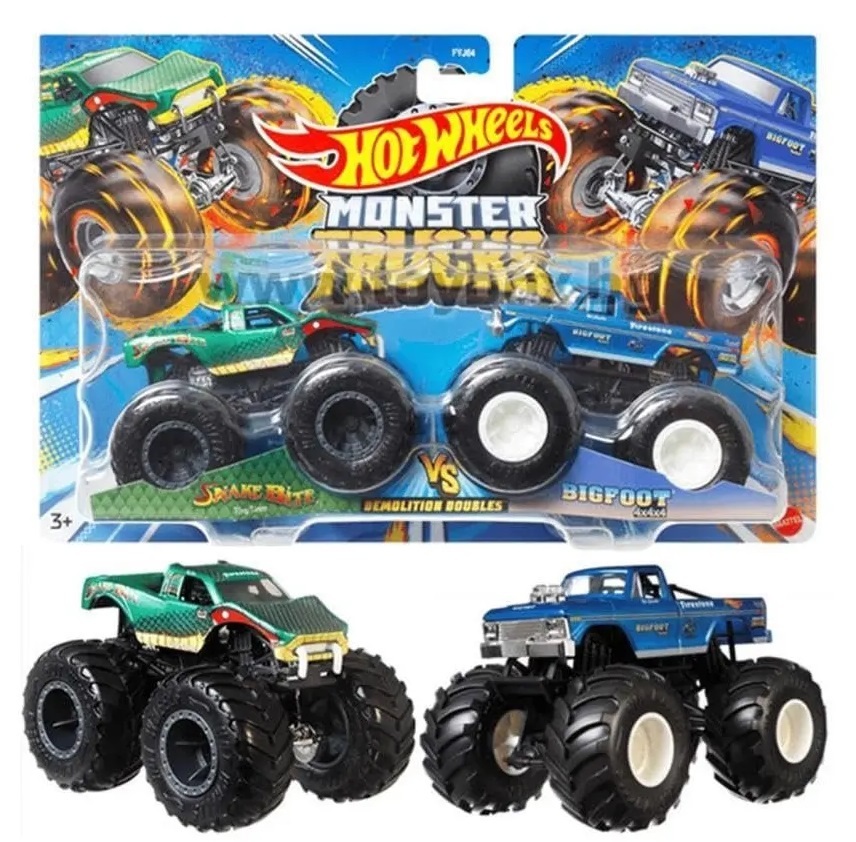 Mattel Hot Wheels Monster Trucks Bigfoot VS. Snake Bite Schlangenbiss JCC74