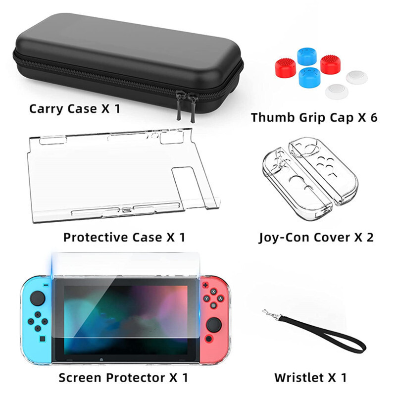 INF Balík príslušenstva kompatibilný s Nintendo Switch OLED Black