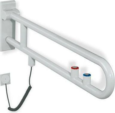 Hewi Sttzklappgriff E-Ausfhrung Serie 801 Spl-/Funktionstaste rot 900 mm rubinrot 801.50.725 33