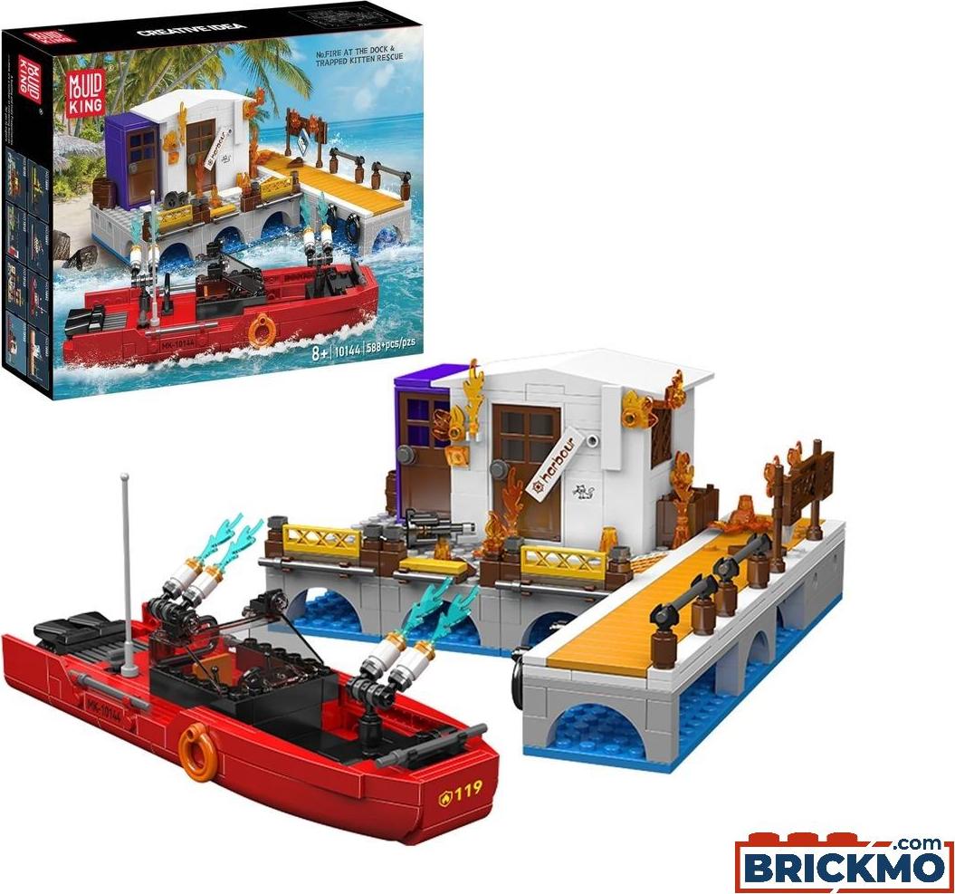 Mould King Dockfeuer & Katzenrettung 10144