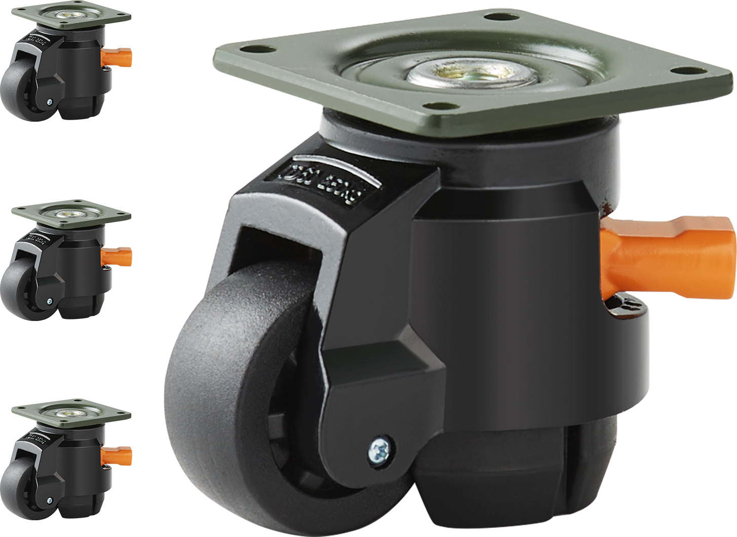 Set Di 4 Ruote Per Mobili, 75 Mm, Con Freno Fino A 180 Kg Per - Foto 5