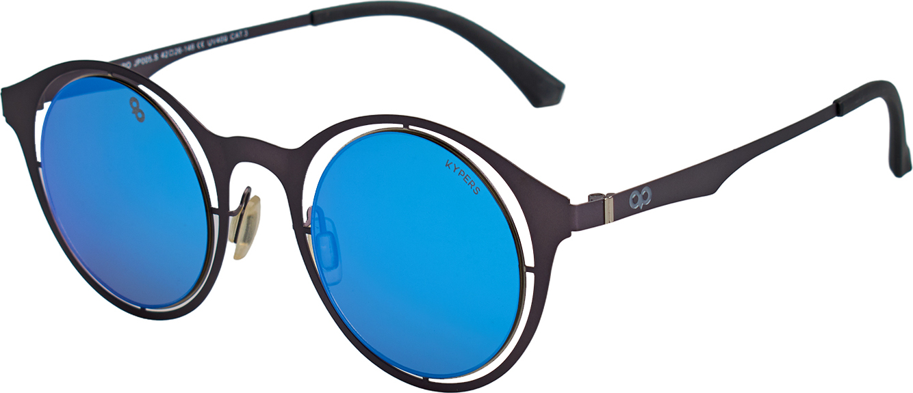 Kypers JAPO runde Damen-Sonnenbrille aus Metall