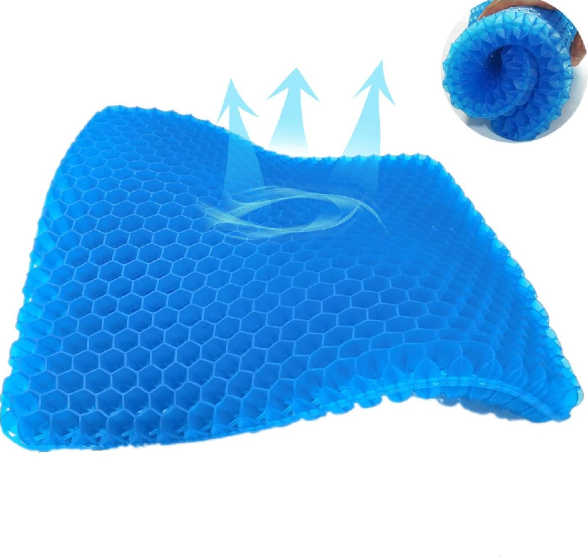 Cuscino per sedia in gel memory foam per alleviare il dolore al coccige e supporto lombare, ergonomico, per sciatica e mal di schiena