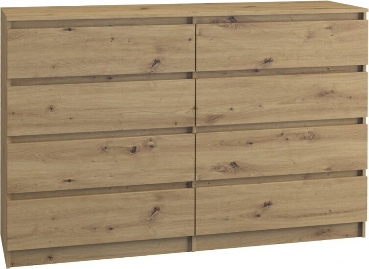 VENETI Breite Kommode mit Schubladen TAAVI – Eiche artisan 048-10-00040