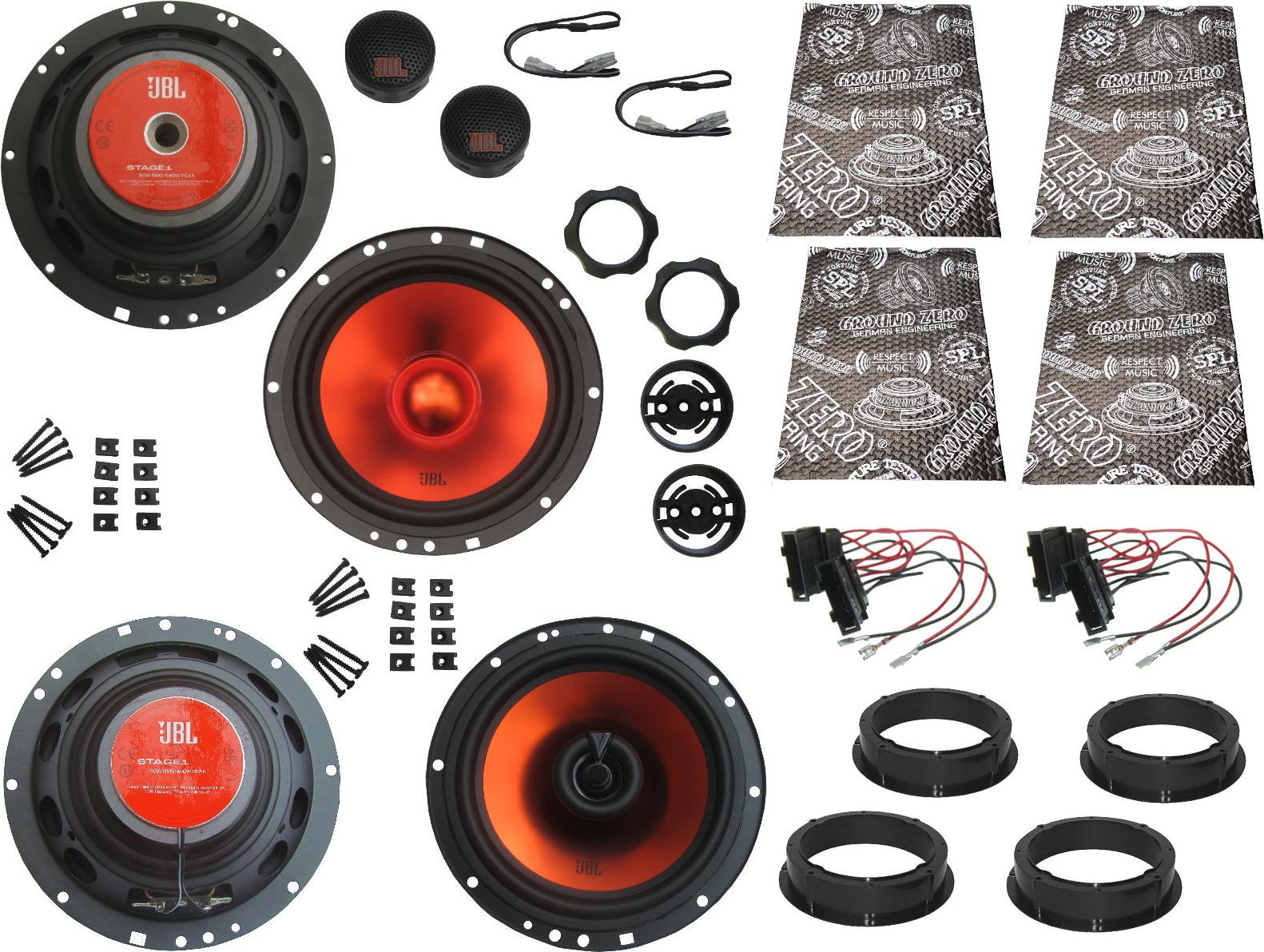 DSX JBL Boxen für Skoda Octavia III Bj 13-20 Tür Vorne hinten Dämmmatte Bügel 1040 W jbloctaviaIIIvohi62c62fhd