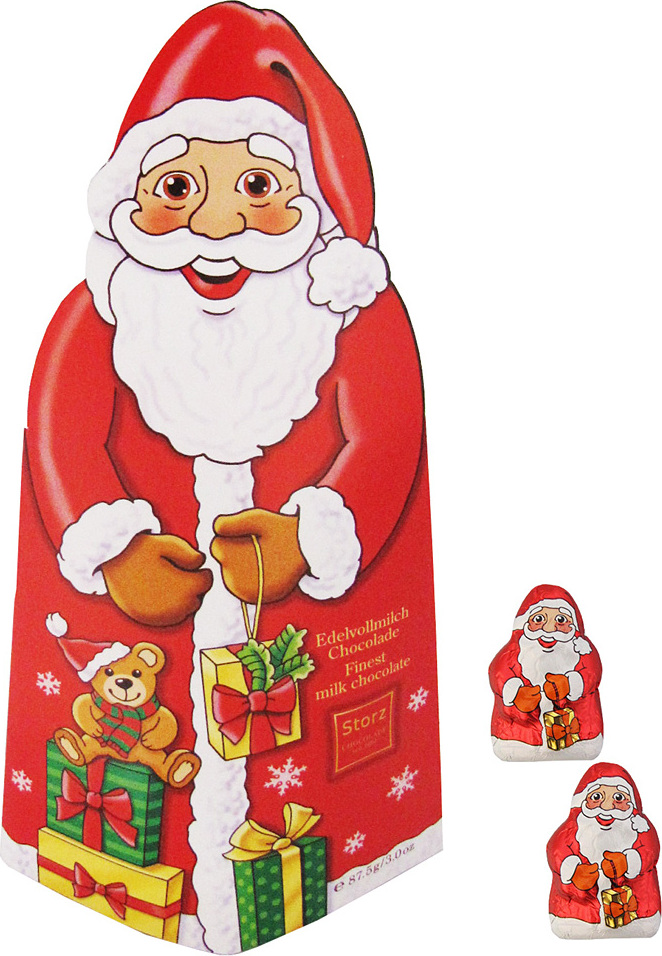 Storz Chocolade Dekofigur Weihnachtsmann 87,5 g / Schokolade / Weihnachtsmann / Weihnachten