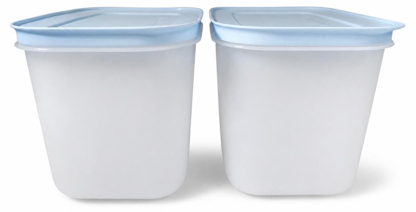 TUPPERWARE Gefrier-Behälter 1,1 L weiß-blau hoch (2) Eis-Kristall Eiskristall