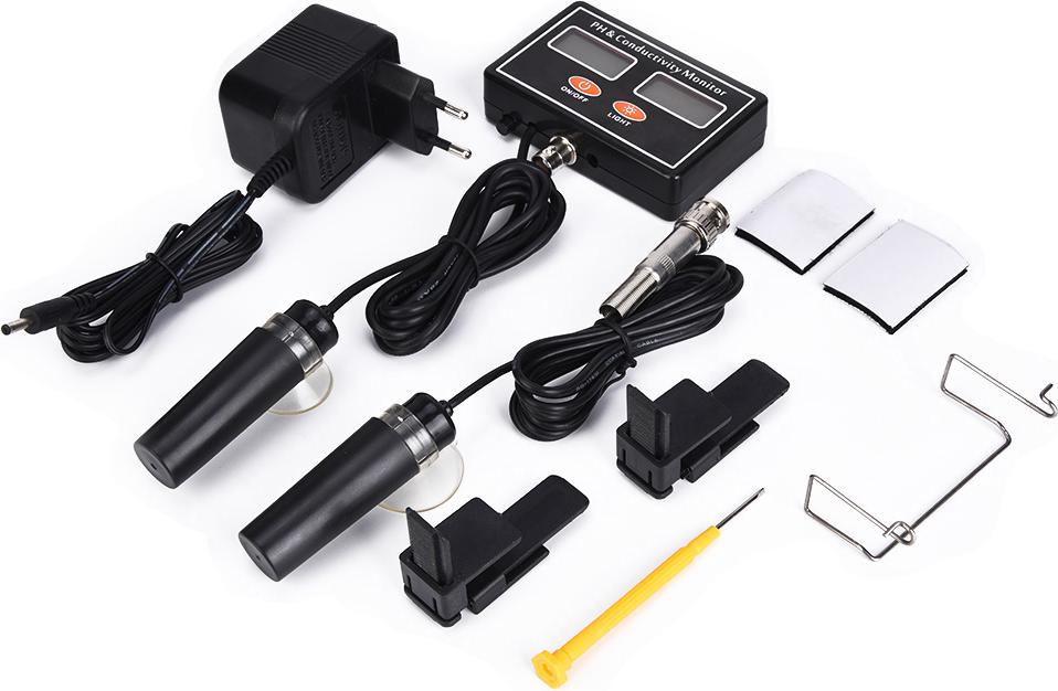 Cocosity Digitales PH-Messger?t, Online-PH-EC-Messger?t fr die Wasserqualit?t mit austauschbarer PH-Sonde(EU-Stecker)