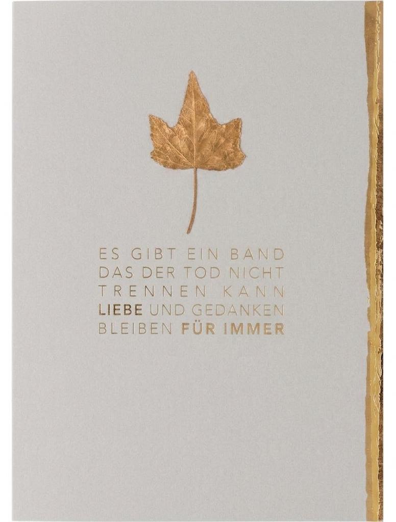 räder Goldblatt Kondolenzkarte "Es gibt ein Band" 18925